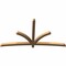 Ekena Millwork Davenport Timber Gable Bracket, Western Red Cedar, 96"W x 52"H x 3 1/2"D x 3 1/2"F, 13/12 Pitch GBW096X52X0404DAV00SWR - alternate 5